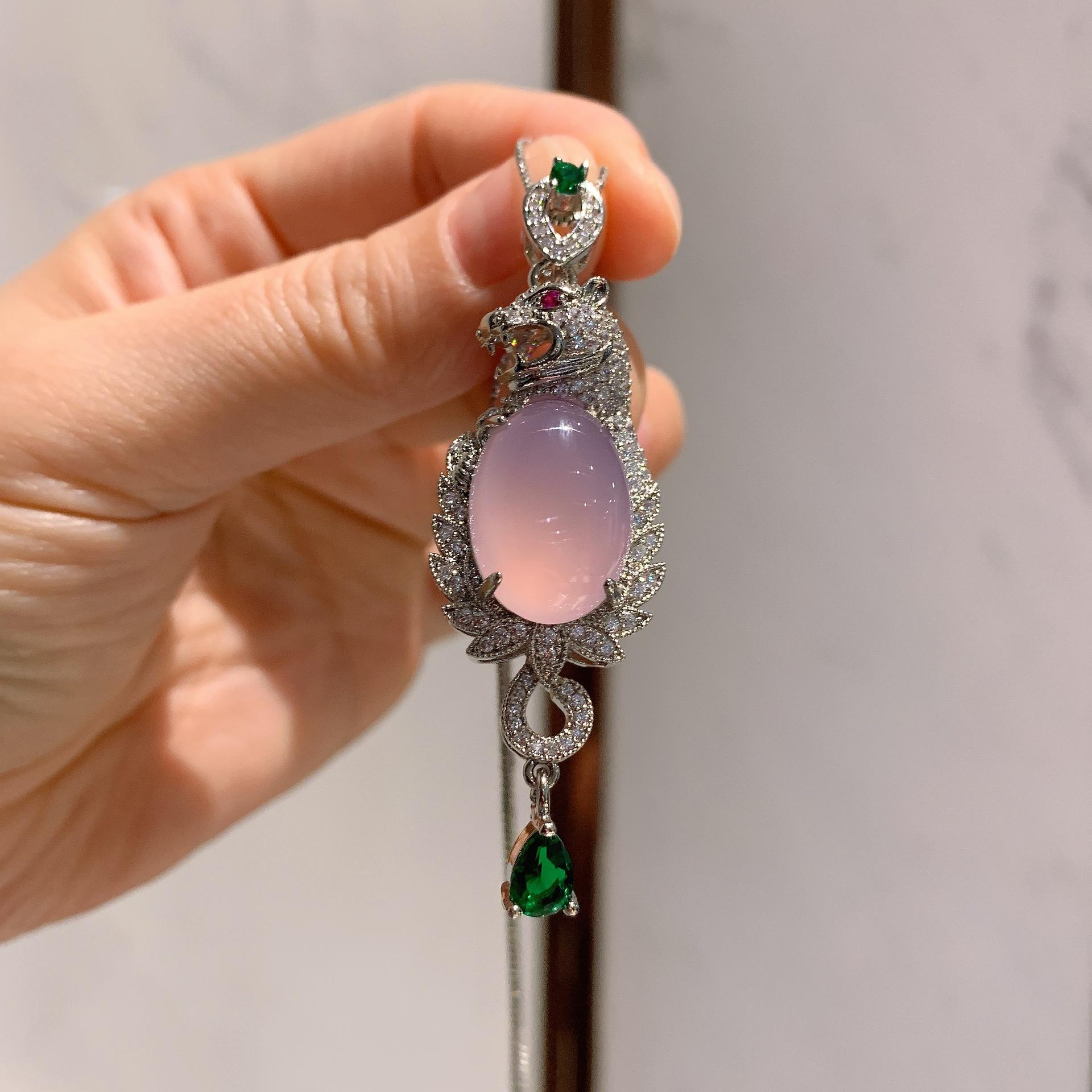 

SACE GEMS классический медный сплав циркон женский кулон ожерелье модный подарок лавандовый