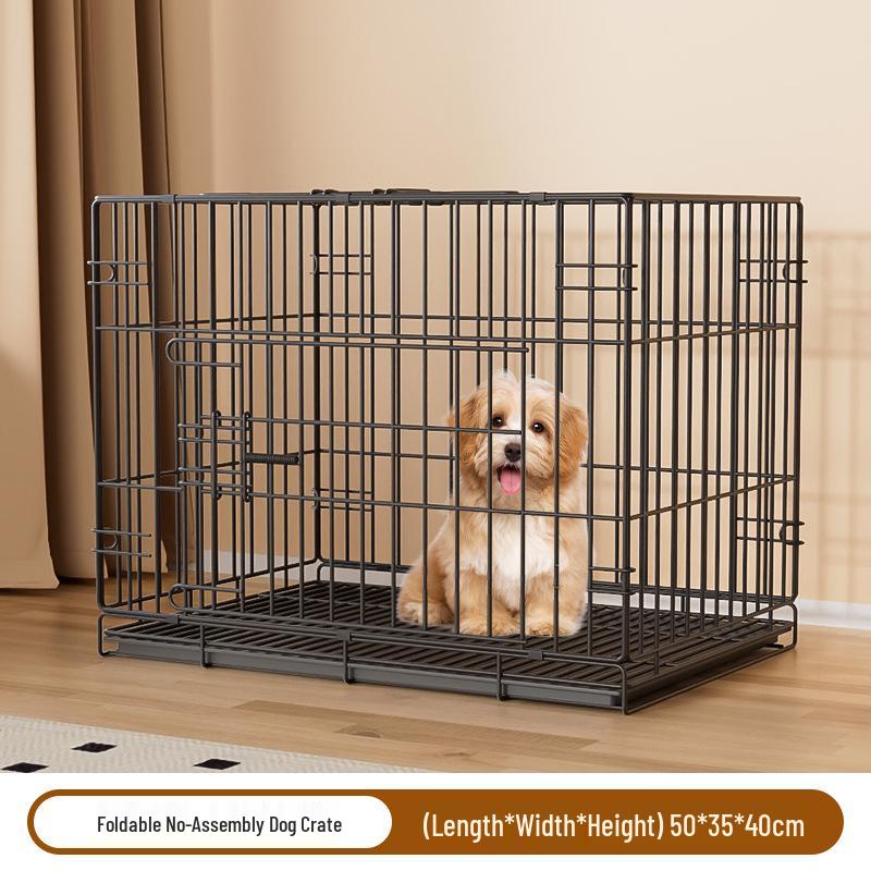 Indoor Pet Cage with Toilet for Small to Medium Dogs & Cats