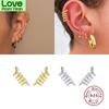 Creative Snake Texture Clip On Earrings Girls Celebration Party Event Birthday Women Souvenir Present Earrings No Piercing Color Jewelry