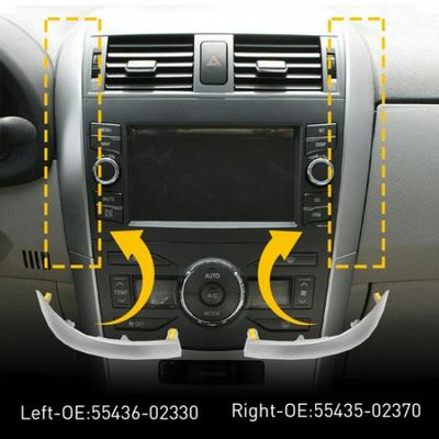 2PC For 2009-2013 Toyota Corolla Dash Center A/C Outlet Air Vent Panel Strip ABS