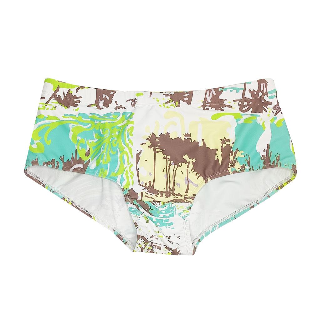 Costume de baie pentru bărbați Sunga, cu imprimeu tropical, albastru turcoaz