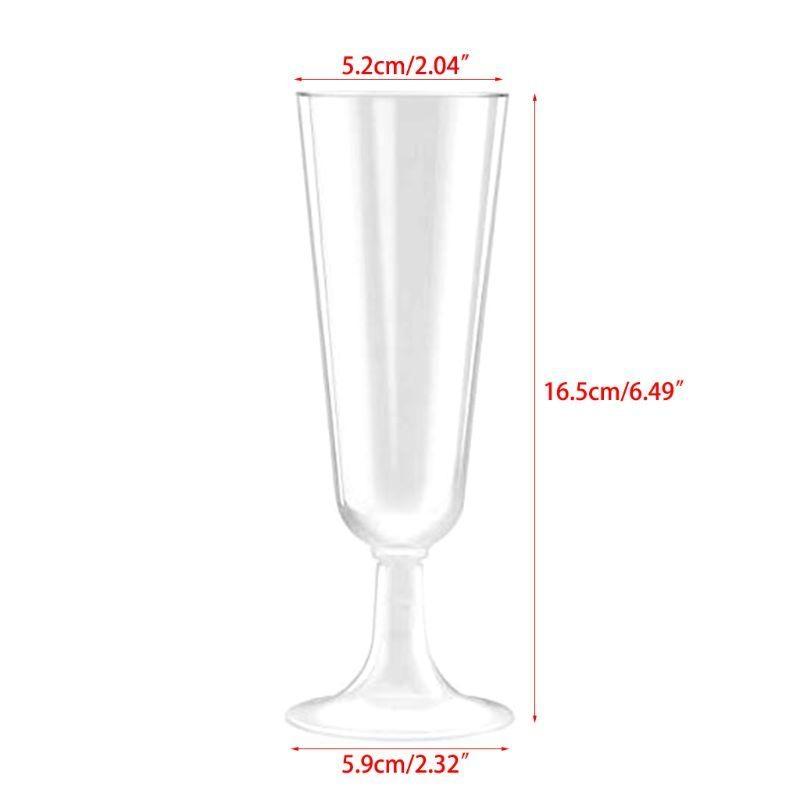 Set of 6 150ML Champagne Flutes Red Wine Cup Champagne Glass Plastic Material top sale