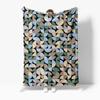 Geometric Pattern Flannel Printed Blanket Suitable for All Seasons Suitable for Living Room Office Sofa and Travel 180x250CM