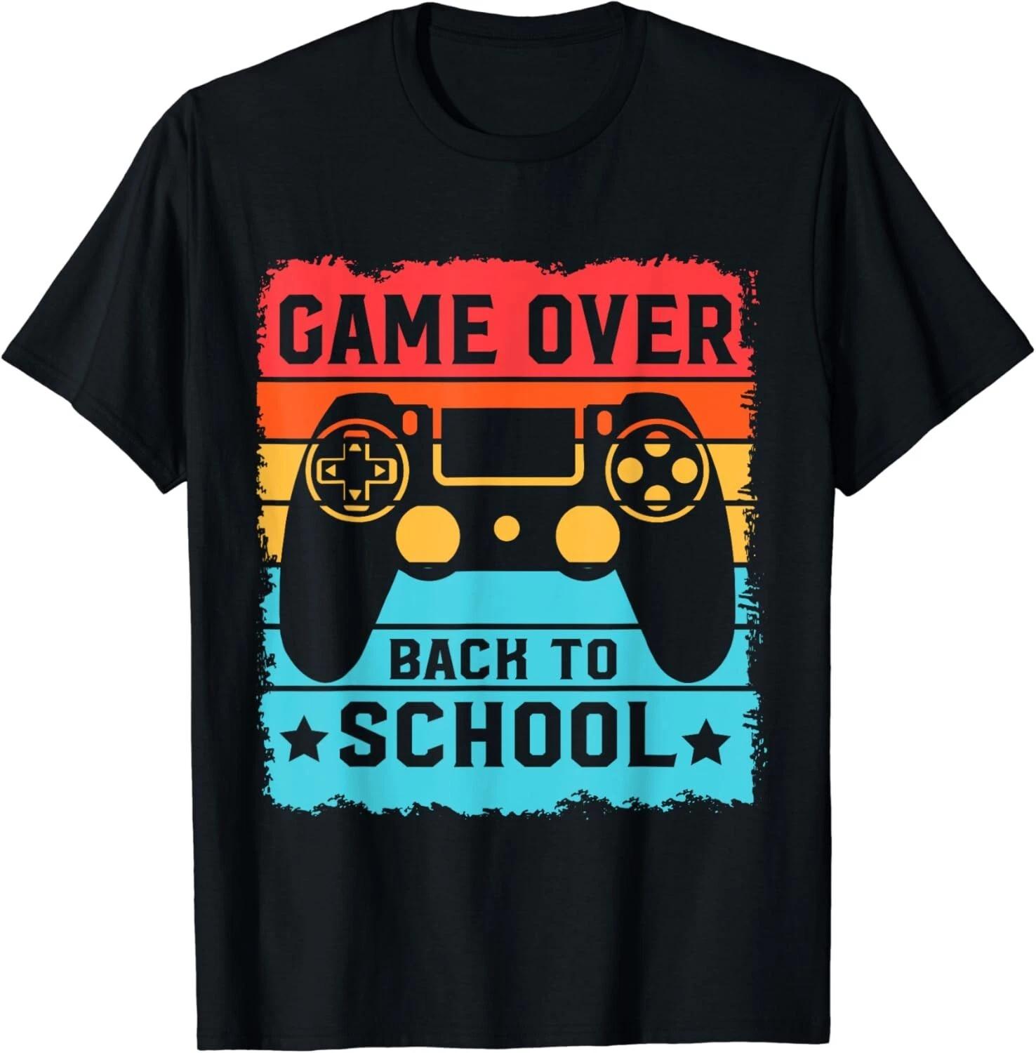 

game over back to school for boys Teacher Student Controller Gift Unisex T-Shirt S