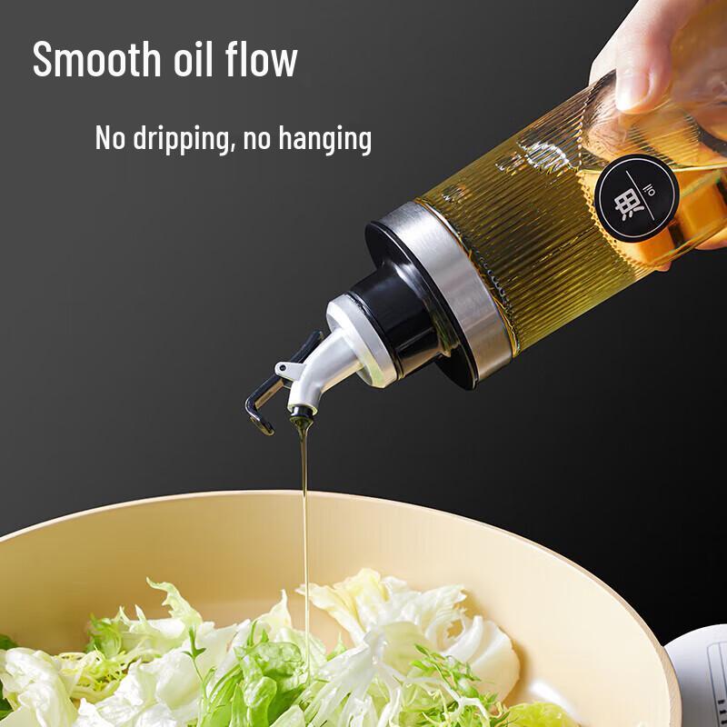 ROYUGO 14-Piece Glass Seasoning & Oil Dispenser Set