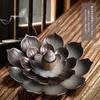 RICISUNG Incense Burner, Lotus Flower Incense Holder, Alloy Incense Burner, Incense Stick Holder, Buddhist Altar Plate, Incense Stand, Incense Stick