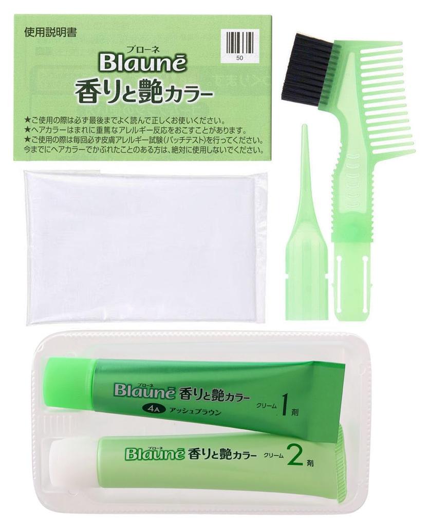 Blaune Fragrance and Gloss Color Cream 4A Ash Brown 1 piece [Quasi-drug] (x 1)