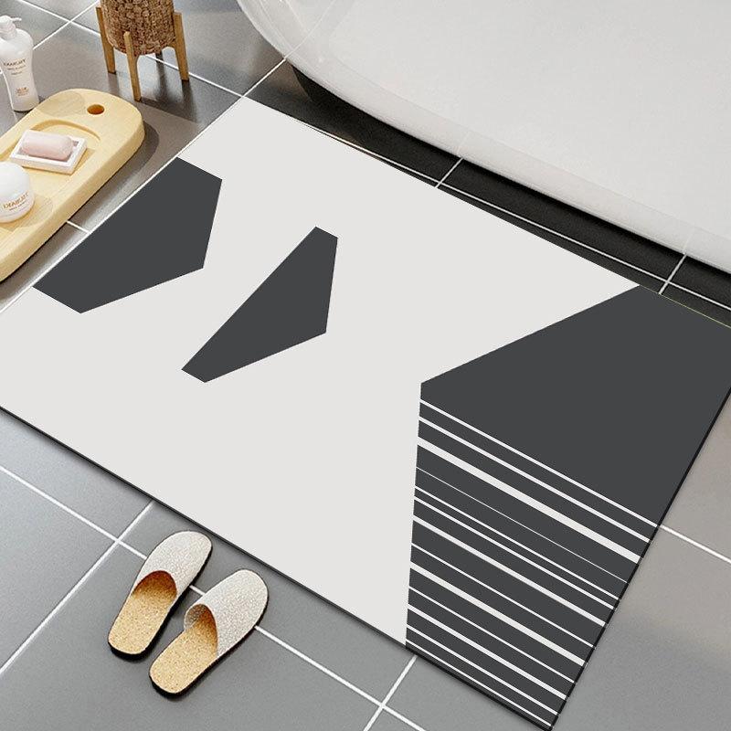PVC Mat Bathroom Door Mat Absorbent Door Mat Bathroom Anti Slip Foot Mat Quick Drying Floor Mat