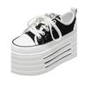 Bling Leather Flats Casual Dad Shoes Chunky Sneakers Women Platform Sports Shoes Ladies Skateboard Hidden Heels Shoes Tennis
