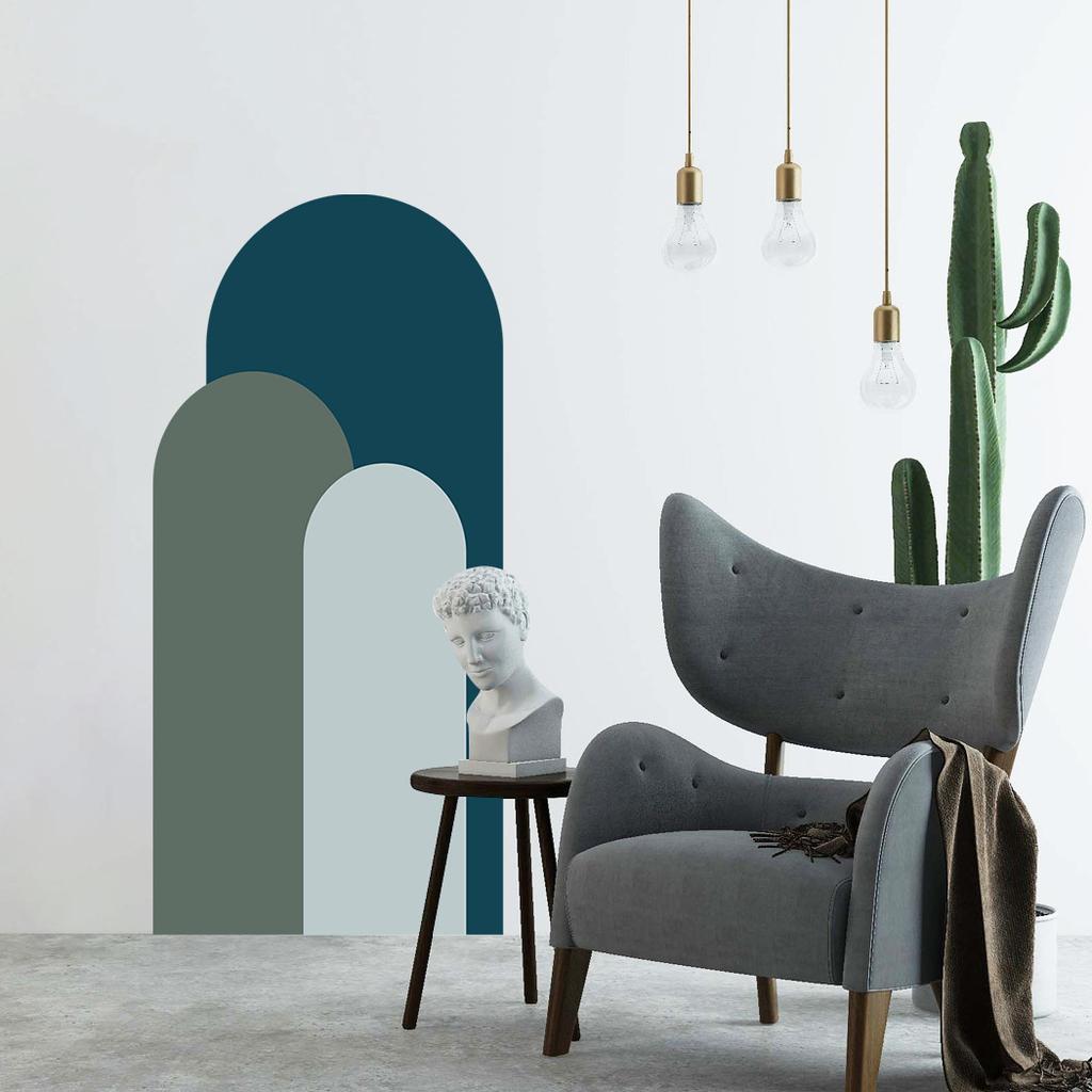 Boho-Bogenelement, geometrische Schönheit, künstlerisches Wohnzimmer, Hintergrund, Wanddekoration, Wand