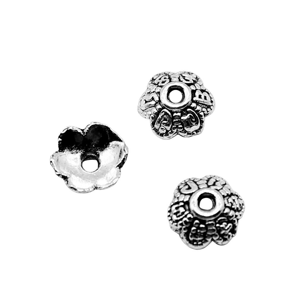Multi Color Swirl Flower Bead Caps Spacer Beads For Jewelry Making Components
