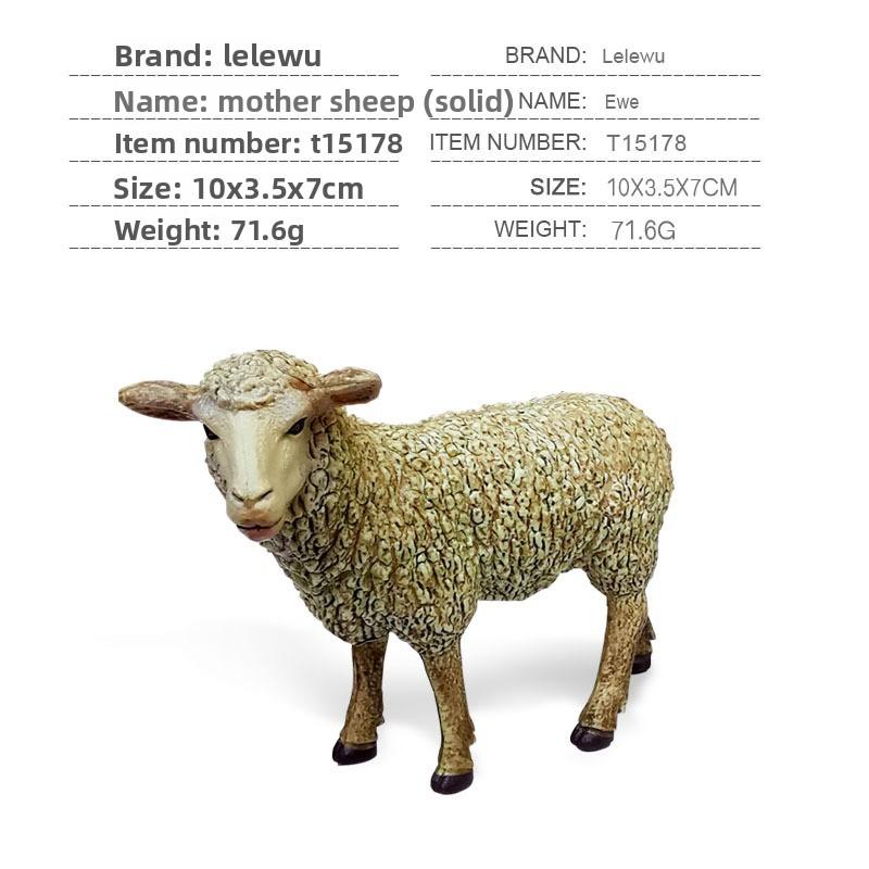 Farm Animal Pvc Sheep Model Kit With Static Lamb And Ewe For Diorama And Hobby Use