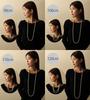 Necklace Set Grand Premium Pearl Necklace 110cm 8mm White x Silver Earring Set Brand Warranty [VOTRE COUTURE] 10-Year