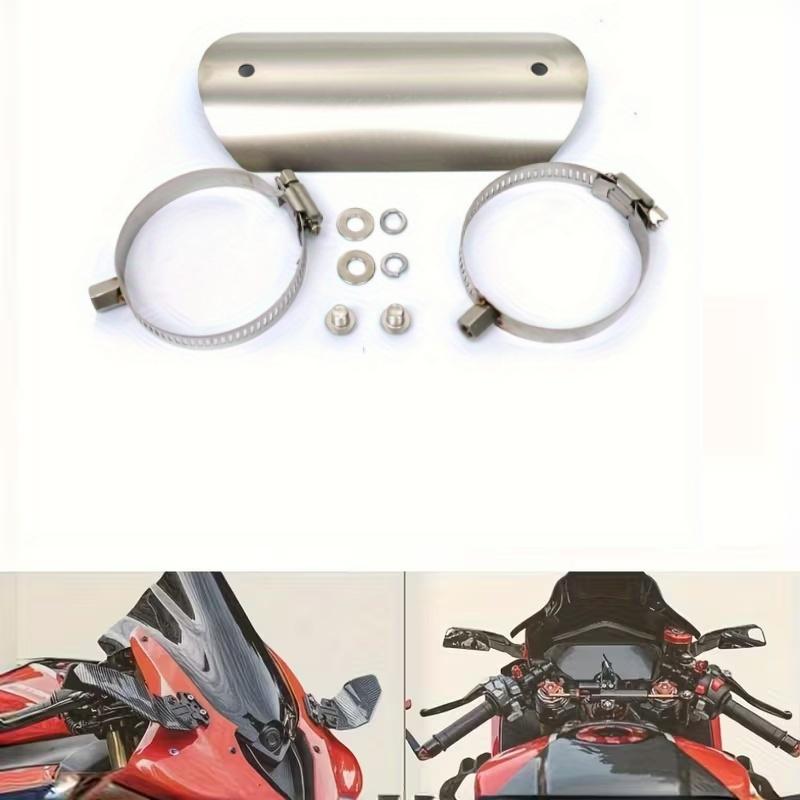 Motorcycle Middle Section Exhaust Pipe Stainless Steel Heat Shield Moto Exhaust Pipe Anti Scald Insulation Cover Silver