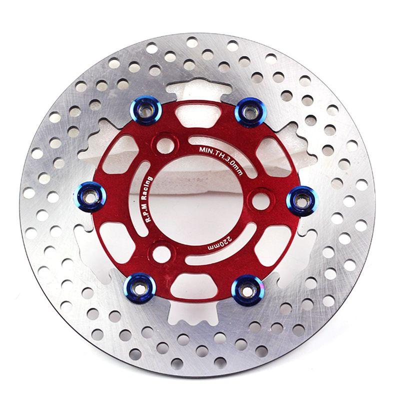 Universal 3 Hole RPM Aluminum Alloy Floating Disc Motorcycle Brake Pad 220mm Disc Brake with 70mm Hole Distance