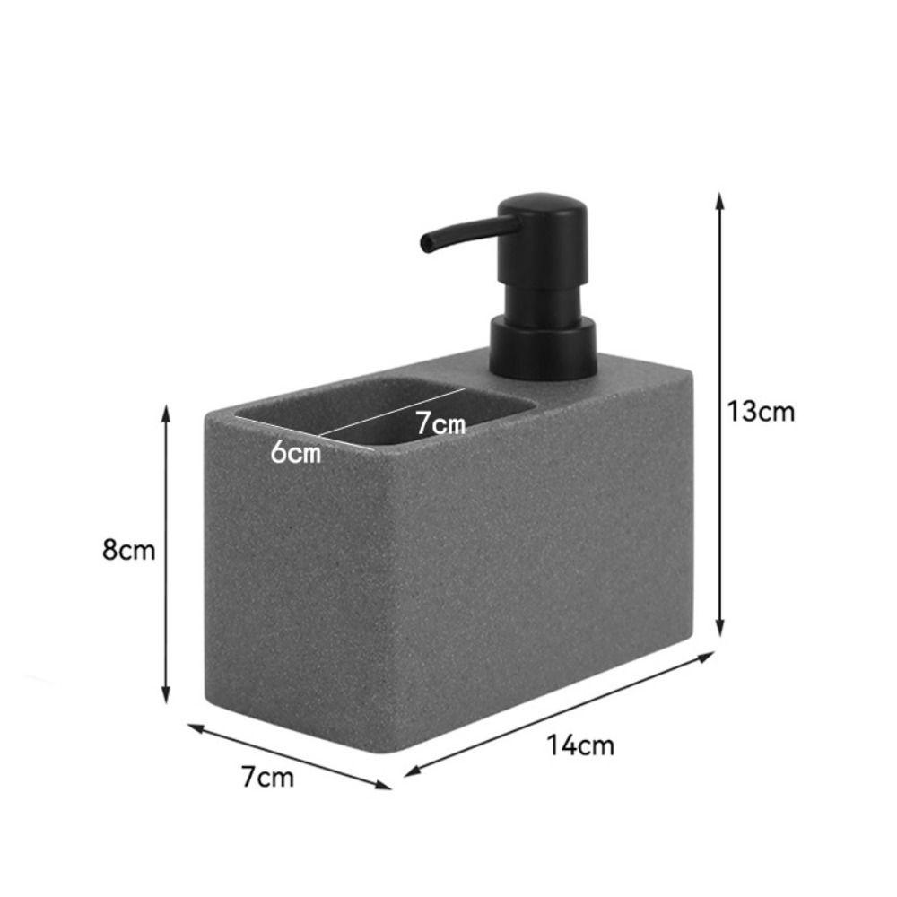 2 in 1 Hand Soap Dispenser Imitation Marble Pump Bottle Organization Sponge Holder Toilet