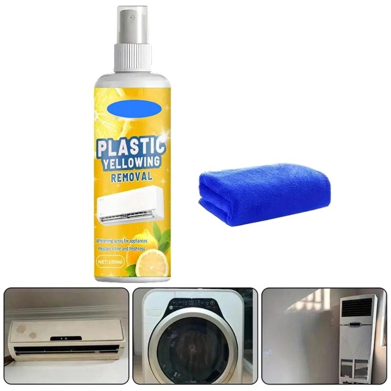 Stain Remover Plastic Gloss Restoration Agent for Air Conditioning Shell Appliances Plastic Yellowing Removal Sprayer