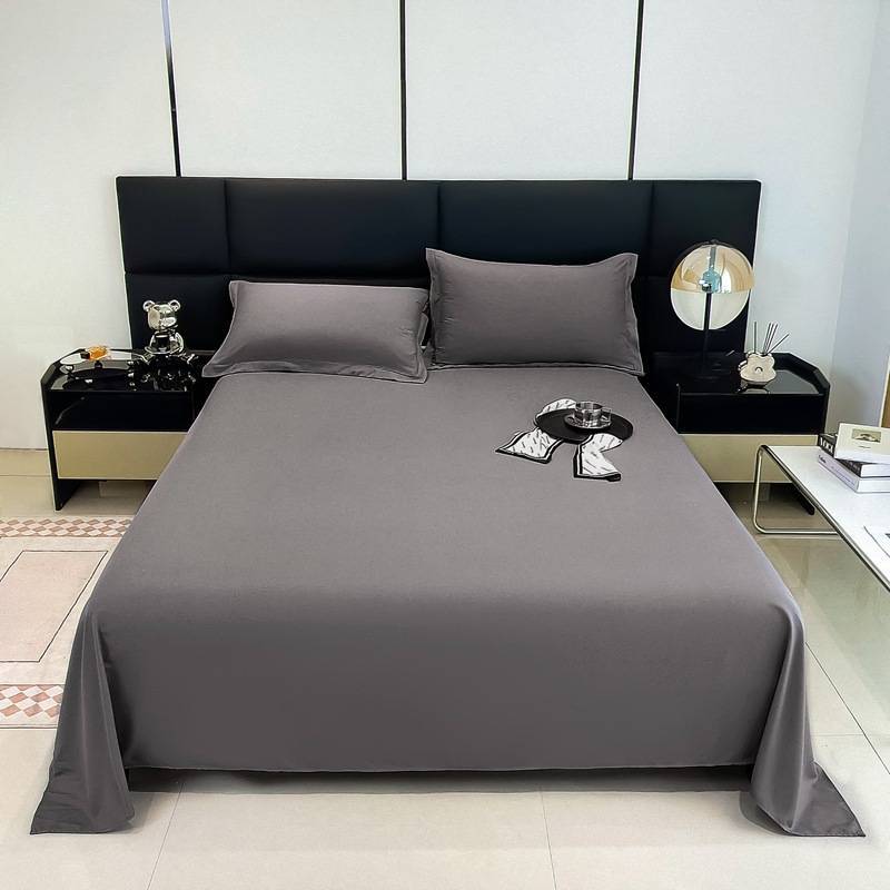 Modern Minimalist Cotton Bed Sheet With Soft Washable Fabric For Single Dorm Bed