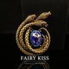 Brooch Stud Earrings, Light Luxury Retro Personalized Design High-end Set