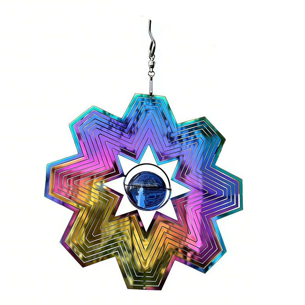 Colorful Wind Chime Pendant Gradient Wind Spinner Catcher Butterfly Hanging Ornaments  Living Room