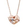 White Clover My Melody 50th Anniversary Ladies Necklace Dancing Stone Sanrio Characters Silver 925 Surgical Stainless Steel 316L Cubic Zirconia Heart