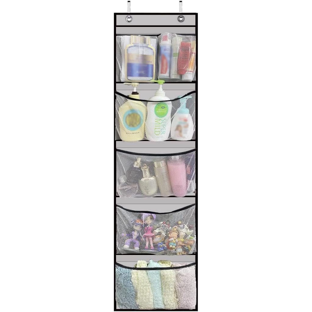 Over The Door Organizer with 5/10 Pockets Hanging Storage Shelves,Behind Door Organizer For Nursery Bathroom Bedroom