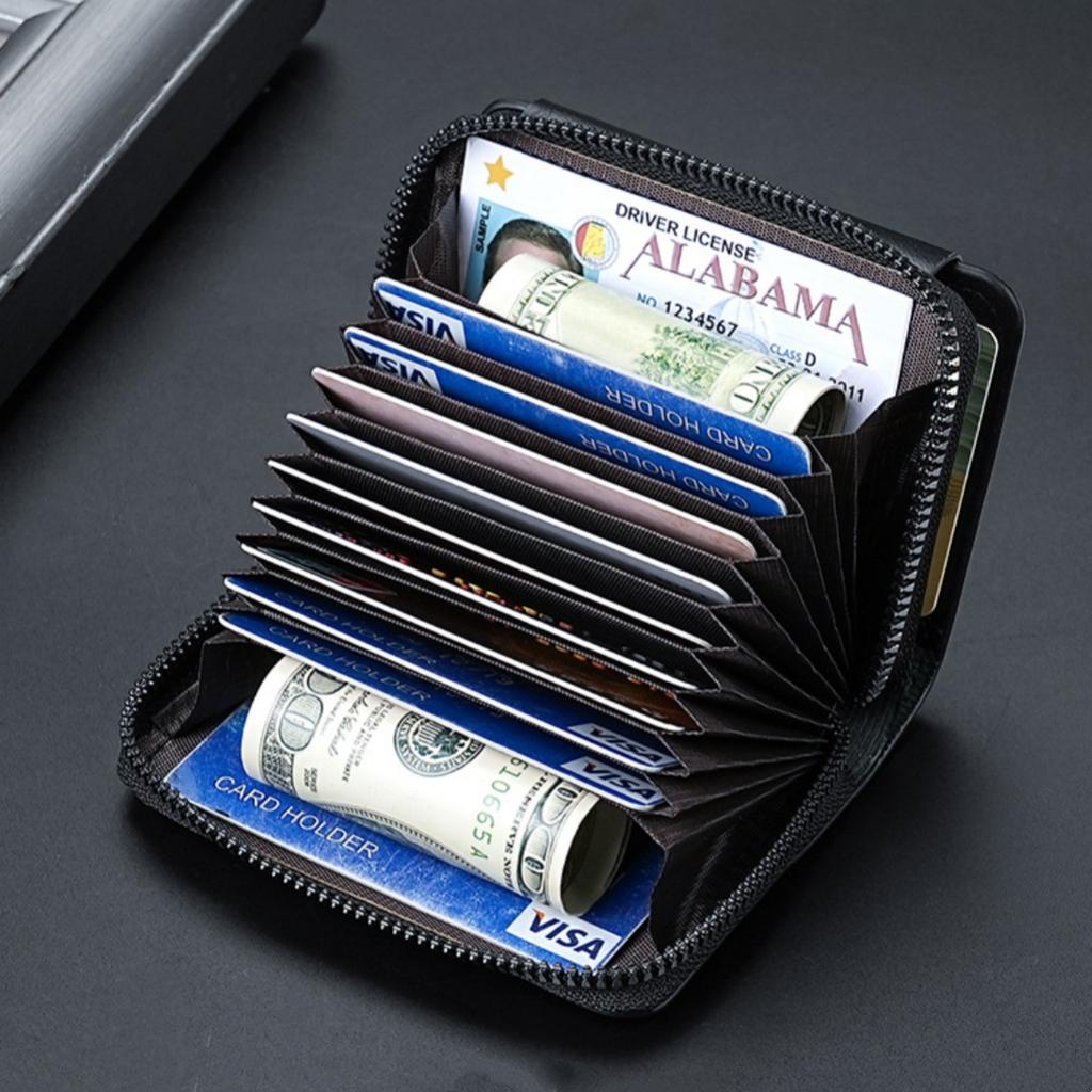Short Coin Purse Compact Double Buckle Wallet Men'S Card Holder Stylish Pu Leather Wallet For Men'S Accessory Casual Use