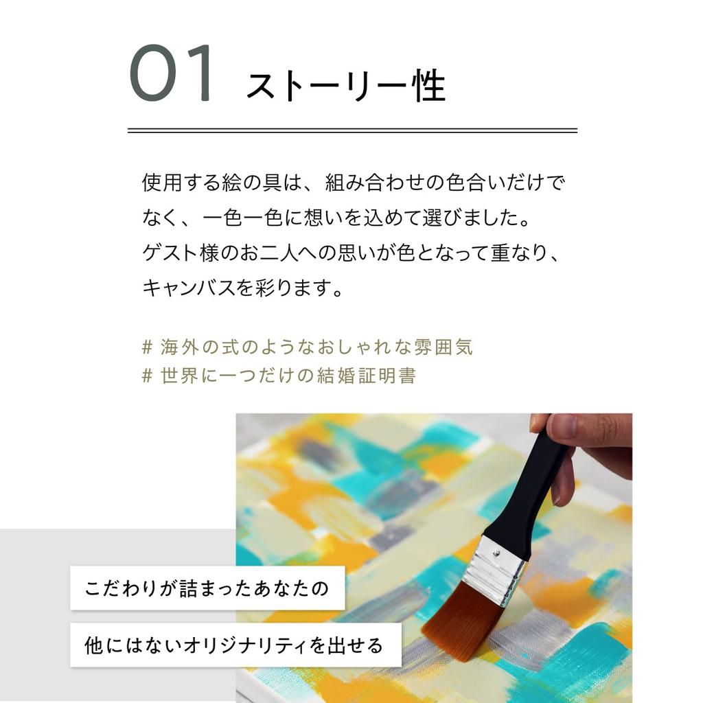wedding canvas wedding certificate with personalized painting on canvas made in Japan Marriage Wall Interior Modern w0001 Yellow x F4 Size x