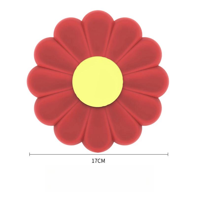 Heat Resistant Silicone Mat Drink Cup Coasters Non-slip Pot Holder Table Placemat Kitchen Accessories Coasters Flower Mat