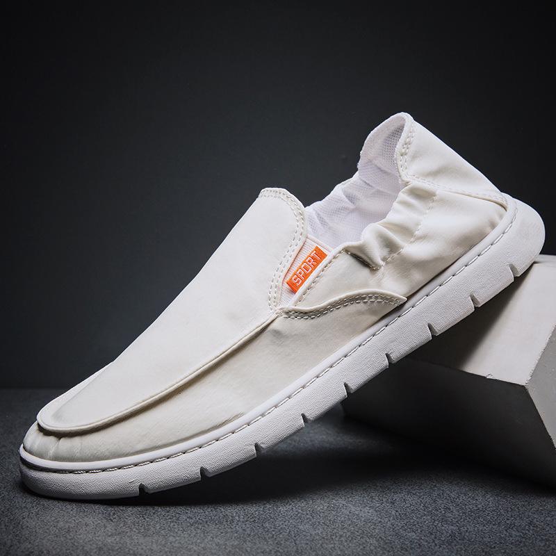 Fashion Men Canvas Shoes White Sneakers Casual Loafers Moccasin Male shoes Adult Slip On Flats Summer Mens Trainers Zapatos De Hombre445