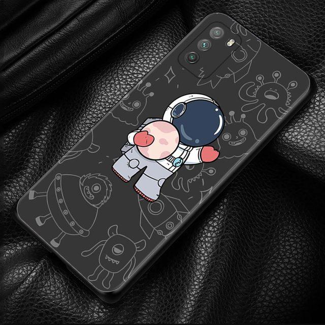 Fall Für Xiaomi Poco X3 Nfc X3 M3 Pro X3 F3 Gt F1 Abdeckung Für Mi 11t 10t pro 9t 11 Hinweis 10 Lite Civi Shell Nette Cartoon Astronaut