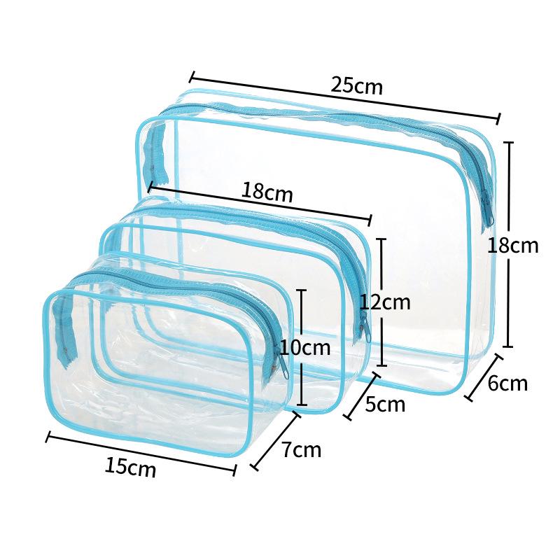 Large Capacity Transparent PVC Makeup & Toiletry Bag for Convenient Travel
