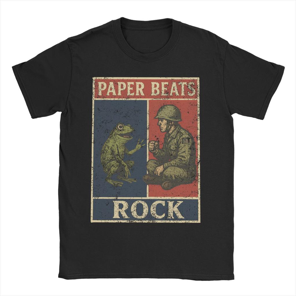 Pánské Dámské Papír Poráží Kámen Meme Tričko 100% Bavlna Oblečení Novinka Krátký Rukáv Kulatý Výstřih Trička Plus Size Tričko