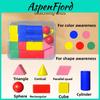 Geometrische Formen aus Holz – Lernspielzeug für Kinder zur Förderung der mathematischen Fähigkeiten im frühen Kindesalter