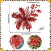 Artificial Christmas Flowers 10 Pack for Holiday Decoration of Tree Wreath Staircase and Fireplace Seasonal Use