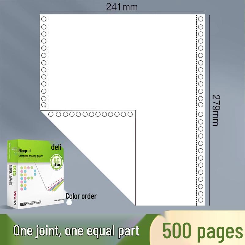 

Deli Dot Matrix Multi-Part Computer Paper: Single, 2-Part, 3-Part, 4-Part, 5-Part Invoice Vouchers