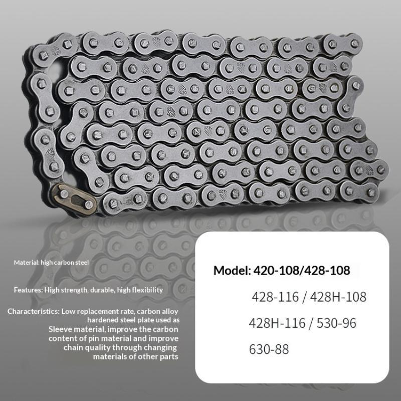 Heavy Duty Motorcycle Drive Chain Hardened Steel High Strength Wear Resistant For Off Road Riding Motorcycle Replacement