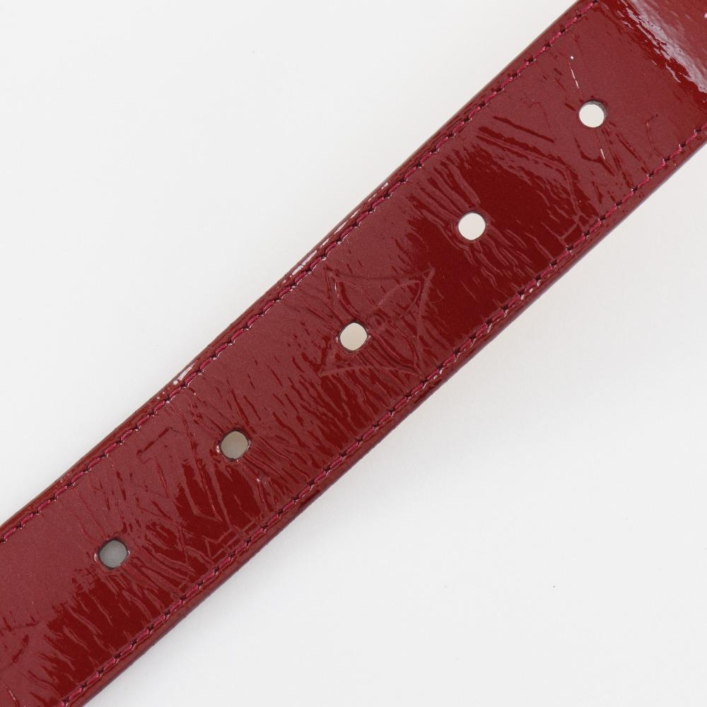 Louis Vuitton Ceinture Belt M6980 Pomdamul Red Monogram Vernis Women Used