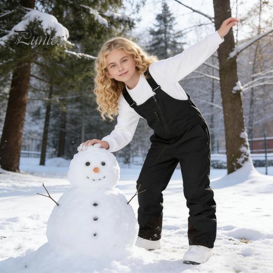 Snowboarding Pants Children Kids Insulated Snow Bib Overalls Waterproof Winter Warm Bibs Snowboard Ski Windproof Snowsuit for Boys Girls