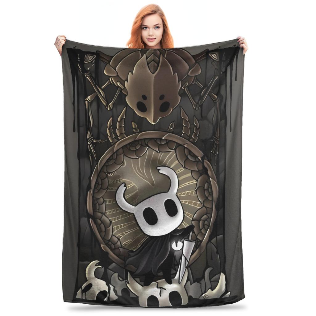 Hollow Knight Fashion Digital Printed Blanket Warm Soft Plush Throw Blanket For Students Living Room Flannel Bedspread Bed Cover