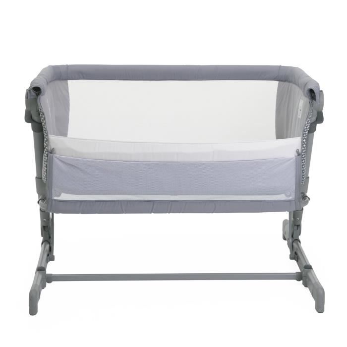 Chicco Next2Me Go Co-sleeping Crib - Compact - Foldable - Adjustable Height - 6 Height Levels - Light Grey