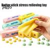 Butter Stick Toy with Stopper DIY Stress Relief Toy, Hollow Fillable Skin TPR Stopper, Empty Bar Squeeze for Teens Adults