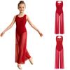 Sparkle Sequin Sleeveless Leotard Jumpsuit with Back Cutout and Built-in Shorts for Girls Dance Stage Performance Show