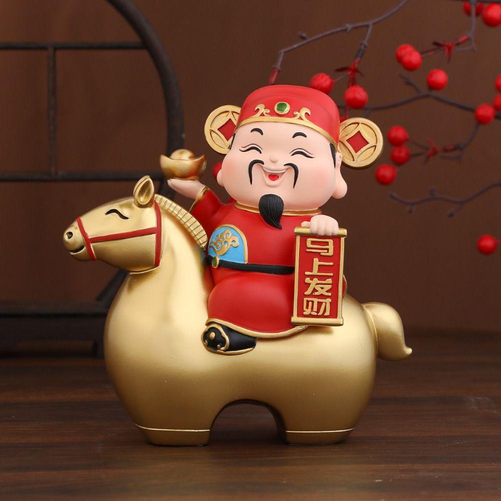 Decorative Ornament Year of The Horse Lucky Treasure God of Wealth  Office Decoration