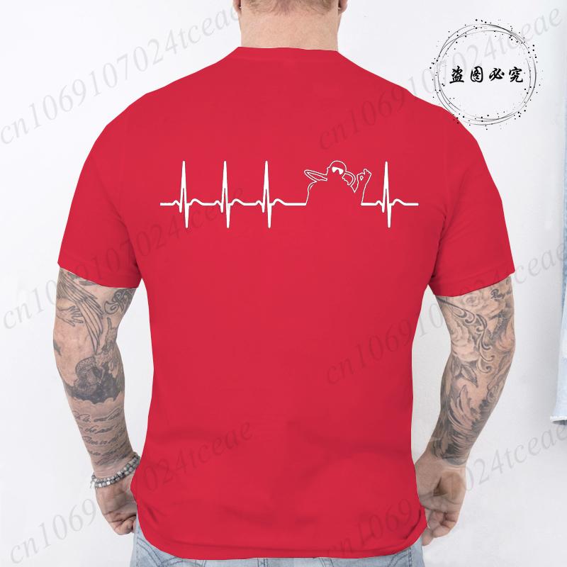 Heartbeat Scuba Diver Scuba Diving Funny Mens Tshirts Summer Short Sleeve Tee Shirts Fashion Casual Tops Men Male Clothing