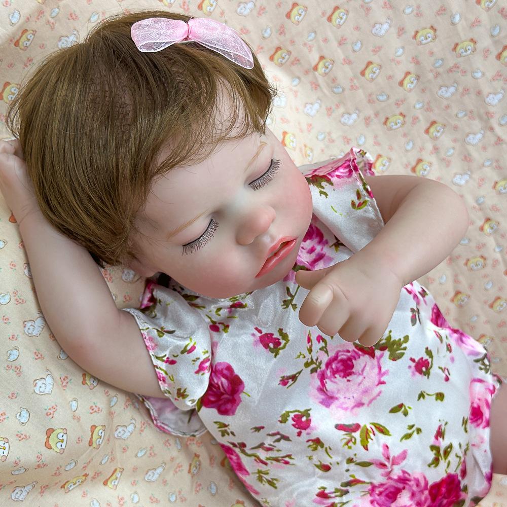 18 Inch/46cm Reborn Baby Doll Soft Silicone Vinyl Realistic Newborn Toy Gift for Kids