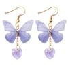 Elegant Butterfly Hook Dangle Long Heart Earrings  Jewelry Pretty Gifts