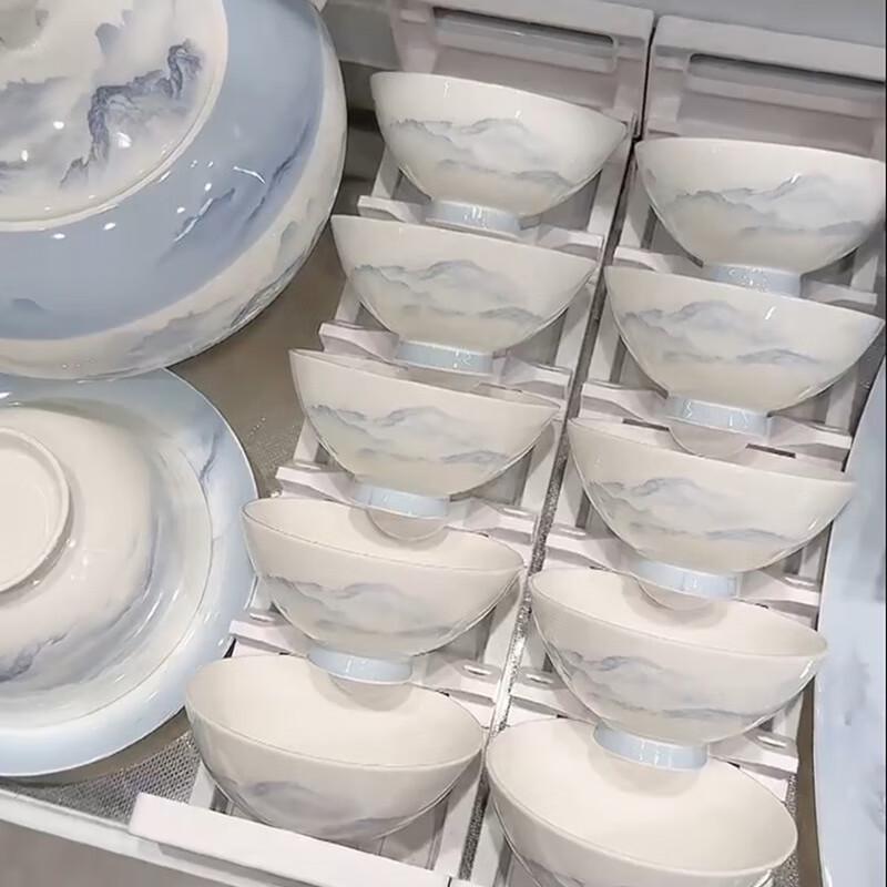 Jingdezhen New Chinese Style Ceramic Dinnerware Set
