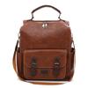 FANDARE Leder A4 Business Retro Groß Stilvoll Kunstleder Passt Solide Leicht Perfekt für die Jobsuche Damenrucksack, Größe, Rucksack, Stil, 3-Wege