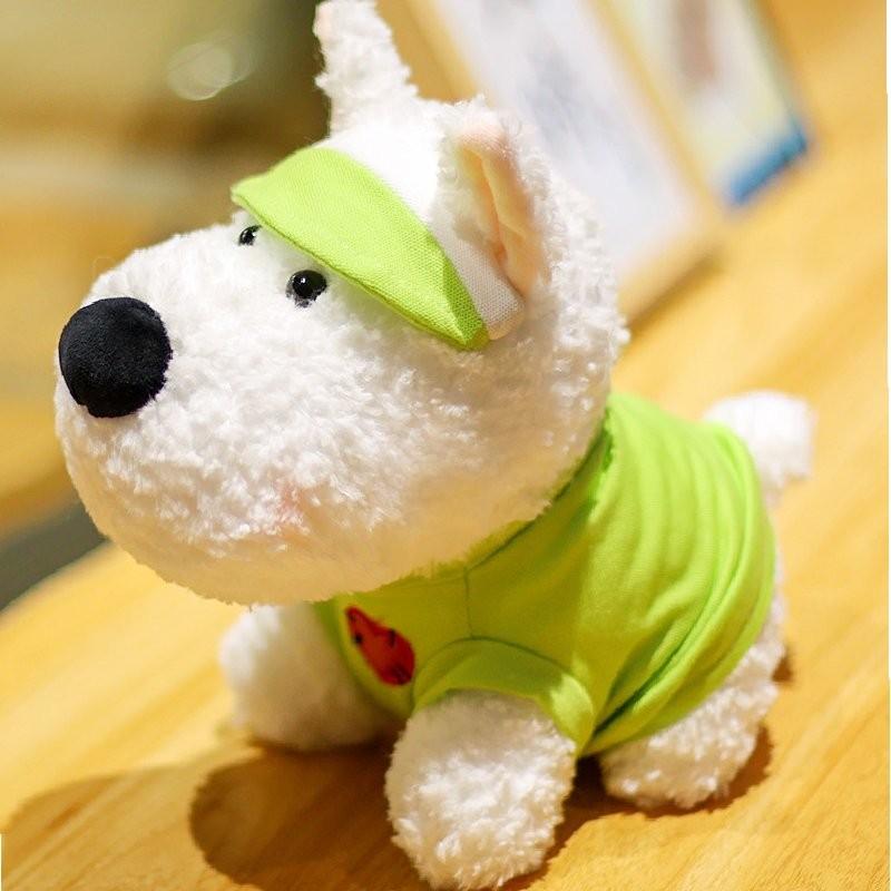 Adorable 8 Inch Highland Terrier Plush Toy Soft Stuffed Dog For Creative Birthday Gifts